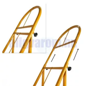   Zöldséges gyümölcsös kézikocsi rekeszszállító három kerekű 400 kg teherbírású 1200 x 620 x 1700 mm