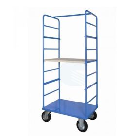   2 polcos kézikocsi 500 kg teherbírású 600 x 900 x 1800 mm