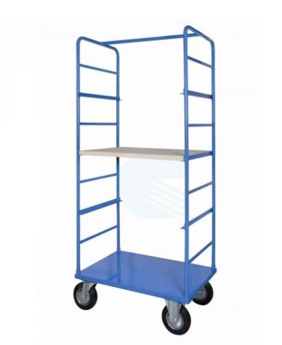 2 polcos kézikocsi 500 kg teherbírású 800 x 1200 x 1800 mm