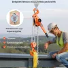 Karos láncos emelő 6 tonnás kézi emelőcsörlő 3 m emelési magasság G80 lánccal, 360°-ban forgó kampókkal
