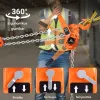 Karos láncos emelő 6 tonnás kézi emelőcsörlő 3 m emelési magasság G80 lánccal, 360°-ban forgó kampókkal