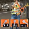 Láncos karos emelő, 3 T teherbírás, kézi láncos emelő emelőemelő mechanikus dupla peckes fékkel, 360°-ban forgó horgok