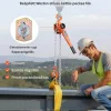 Láncos karos emelő, 3 T teherbírás, kézi láncos emelő emelőemelő mechanikus dupla peckes fékkel, 360°-ban forgó horgok