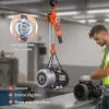 Karos láncos emelő 0,75 tonnás karos emelő, 3 m emelési magasság, G80 lánccal, 360°-ban forgó kampókkal