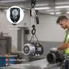 Kézi karos emelő 0,25 tonnás mini kézi emelőcsörlő, 1,5 m emelési magasság, G80 lánccal, 360°-ban forgó kampókkal