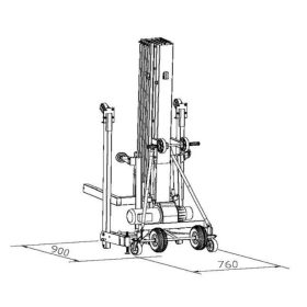   Kézi magasemelő CS550 professzionális teheremelő berendezés 300 kg teherbírás 553 cm max. emelési magasság