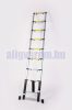 2 m magas, kihúzható létra teleszkópos alumínium létra 60 cm-re összecsukható. Széles támasztólábbal és ujjbecsípődés elleni védelemmel 