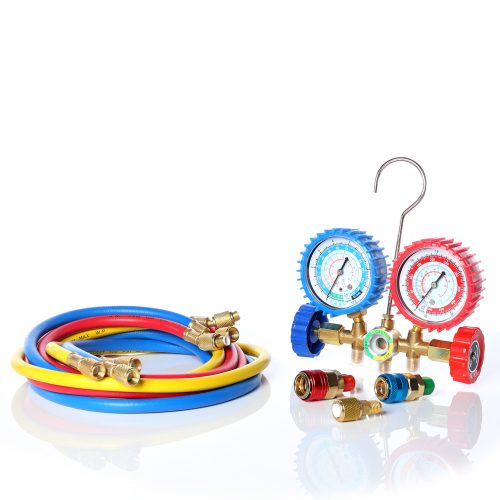 Klímaszerelő adapter készlet 2 utas  R12  R22  R502A  R134A klímagázhoz csatlakozó