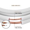 Mini Split réz csőkészlet 7,62 m  1/4” – 1/2”, háromrétegű szigeteléssel