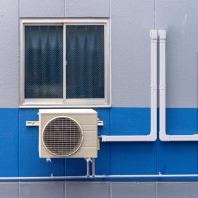   Mini split kábelcsatorna készlet 76 mm x 227 cm mini split csőburkolat festhető PVC klíma csatorna, komplett szett