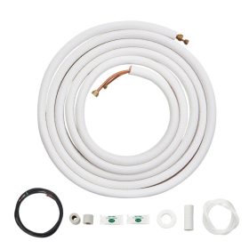   Mini split rézcső készlet 7,62 m 6,35 / 9,53 mm, háromrétegű szigeteléssel, komplett szerelőkészlettel