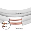 Mini split rézcső készlet 4,88 m klímához és hőszivattyúhoz, 6,35 / 9,53 mm