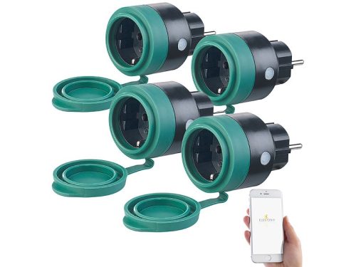 SF-475 Kültéri WiFi-s konnektor 4 darabos szett hangvezérléssel alkalmazással, 16 A