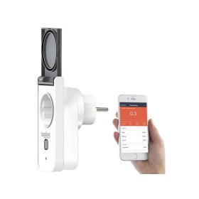   Okos kerti konnektor intelligens WLAN kültéri aljzat, smart elosztó energiafogyasztás mérővel, applikációval IP44