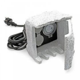   Kerti konnektor dupla aljzattal, kő hatású elosztó kültéri konnektor időzítővel