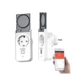   Okos kerti konnektor 2 db intelligens WLAN kültéri aljzat, smart elosztó energiafogyasztás mérővel, applikációval IP44