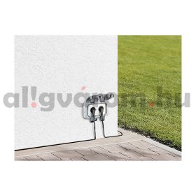   Okos kerti konnektor 2 db intelligens Wifi kültéri dupla aljzat, smart elosztó fogyasztásmérővel, applikációval IP44