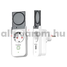   Okos kerti konnektor 2 db intelligens WLAN kültéri aljzat, smart elosztó energiafogyasztás mérővel, applikációval IP44