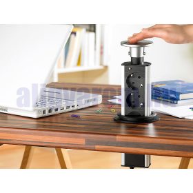   Süllyeszthető elosztó Ø 78 mm hálózati konnektor 3 aljzattal beépíthető beltéri elosztó