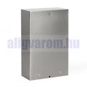   Rozsdamentes acél kerti konnektor 4 db aljzat 23 cm magas négyzet alakú kültéri elosztó