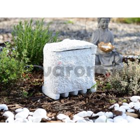   Kerti konnektor 4 db aljzattal kültéri elosztó fedőlappal kőmintás IP44 áramelosztó