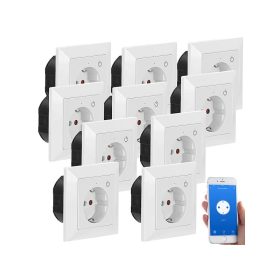   Wi-Fi-s süllyesztett konnektor 10 darabos szett alkalmazással  Siri, Alexa és Google Assistant számára