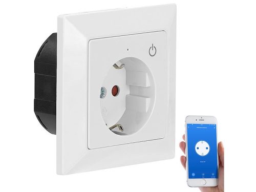 Wi-Fi-s süllyesztett konnektor alkalmazással  Siri, Alexa és Google Assistant számára