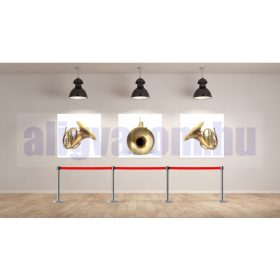 Kordonoszlop kihúzható kordonszalag 170 cm piros terelőkorlát terelőszalag 10 db rozsdamentes acél