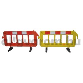   Műanyag mobil kordon 2000x1000x55 mm sárga terelőkorlát S09 sárga