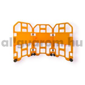 Műanyag mobil kordon 955x600 mm sárga terelőkorlát S25