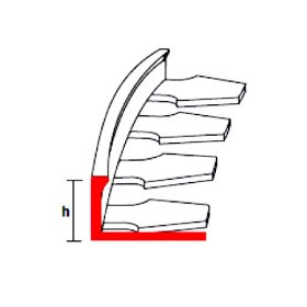 OX Stone KL Flexi Kőszőnyeg hajlítható natúr alu élvédő Kavicsbevonat szegély profil 2500 mm