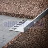 OX Stone KL 10x3000 mm Kőszőnyeg lépcső Natúr alu élvédő Kavicsbevonat szegély vízelvezető furattal Alumínium profil