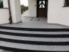 OX Stone KL Kőszőnyeg lépcső Fekete élvédő 2500x12 mm Kavicsbevonat szegély profil magas alumínium