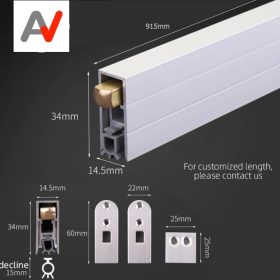   Automata küszöb, ajtó automata tömítés szélfogó 915x14,5x34 mm süllyeszthető kivitel