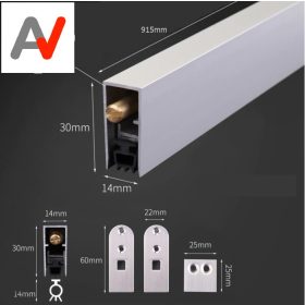   Automata küszöb, ajtó automata tömítés szélfogó 915x14x30 mm süllyeszthető kivitel réz