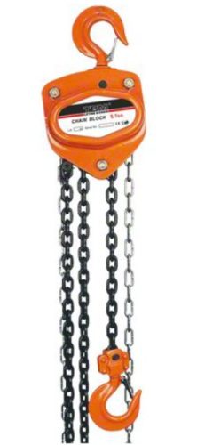 Kézi láncos emelő 5000 kg 5t teherbírással 2,5m emelési magassággal, a csörlő lánc hossza 3m