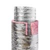 Hőszigetelt aluflex szellőzőcső – 158 mm átmérő, 7,62 m hosszúság, R-6 hőellenállás, 25 mm vastag Owens Corning szigeteléssel, flexibilis alumínium kivitelben