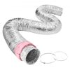 Hőszigetelt aluflex légcsatorna – 208 mm átmérő, 7,62 m hossz, R-6 hőellenállás, 25 mm vastag Owens Corning üvegszálas szigeteléssel, flexibilis alumínium légcső