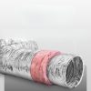 Hőszigetelt aluflex légcsatorna – 208 mm átmérő, 7,62 m hossz, R-6 hőellenállás, 25 mm vastag Owens Corning üvegszálas szigeteléssel, flexibilis alumínium légcső