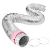 Hőszigetelt aluflex légcsatorna – 208 mm átmérő, 7,62 m hossz, R-6 hőellenállás, 25 mm vastag Owens Corning üvegszálas szigeteléssel, flexibilis alumínium légcső
