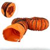 Ipari flexibilis meleglevegős légcsatorna – 4,9 m hosszú, 30 cm átmérőjű PVC szellőzőcső D-gyűrűkkel, nagy hőállósággal, ventilátorhoz alkalmas