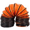 Ipari flexibilis meleglevegős légcsatorna – 4,9 m hosszú, 30 cm átmérőjű PVC szellőzőcső D-gyűrűkkel, nagy hőállósággal, ventilátorhoz alkalmas