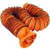 Ipari flexibilis meleglevegős légcsatorna – 4,9 m hosszú, 30 cm átmérőjű PVC szellőzőcső D-gyűrűkkel, nagy hőállósággal, ventilátorhoz alkalmas