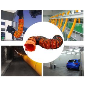    Ipari PVC szellőzőcső – 25,5 cm átmérőjű, 7,6 m hosszú, lángálló, flexibilis légszállító tömlő hőlégfúvókhoz és ipari ventilátorokhoz