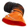  Ipari PVC szellőzőcső – 25,5 cm átmérőjű, 7,6 m hosszú, lángálló, flexibilis légszállító tömlő hőlégfúvókhoz és ipari ventilátorokhoz