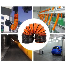   Ipari PVC légszállító tömlő – 25,4 cm átmérőjű, 9,8 m hosszú, flexibilis szellőzőcső ventilátorhoz és hőlégfúvóhoz, narancssárga kivitelben