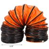Ipari PVC légszállító tömlő – 25,4 cm átmérőjű, 9,8 m hosszú, flexibilis szellőzőcső ventilátorhoz és hőlégfúvóhoz, narancssárga kivitelben