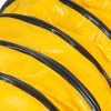 Ipari légszállító tömlő – 30 cm átmérőjű, 7,6 m hosszú, hőálló PVC szellőzőcső sárga színben, tárolótáskával, hőlégbefúvókhoz, klímákhoz, elszívókhoz