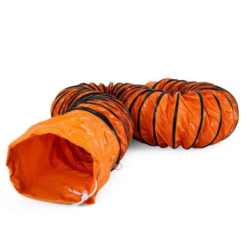 Rugalmas ipari PVC szellőzőcső – 5 m hosszú, 20 cm átmérőjű légszállító tömlő hőlégfúvókhoz, klímaberendezésekhez és ipari szellőztető rendszerekhez