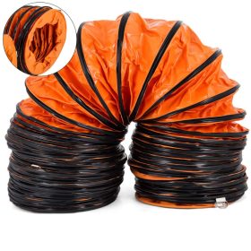   Ipari forrólevegős légcsatorna – 20 cm átmérőjű, 6,1 m hosszú, rugalmas PVC légszállító tömlő hőlégbefúvóhoz, szellőztetéshez és elszíváshoz